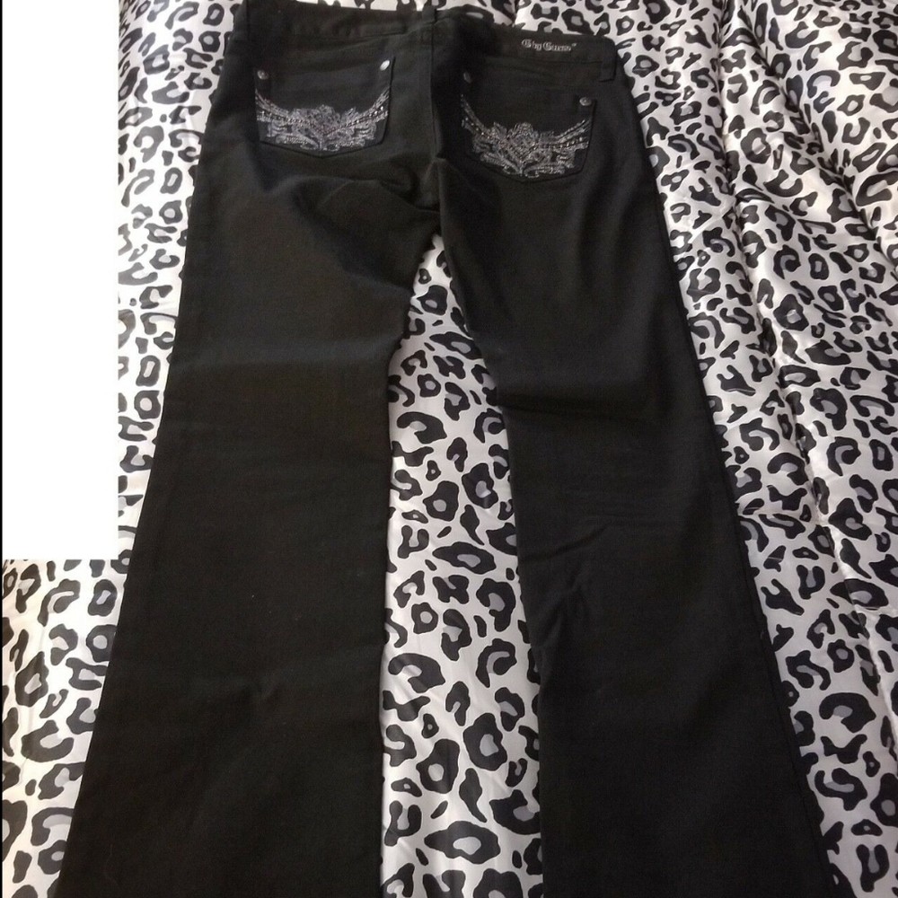 Women Size 27 GbyGuess Black Jeans straight leg - Picture 2 of 8